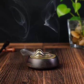 一得阁香炉文房四宝山峦香炉墨汁毛笔香炉家用室内盘香炉香薰炉仿古檀香炉熏香炉供佛熏香摆件	