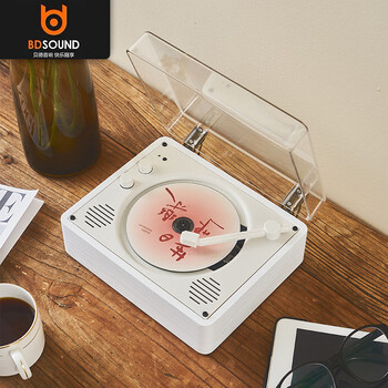 贝德SG1883A一体式CD机蓝牙CD蓝牙播放机唱片机造型音响cd机桌面音响颜值复古音响