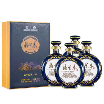 梅兰春 香型白酒 250ml×4本　度数46% 梅兰春白酒价格报价行情- 京东