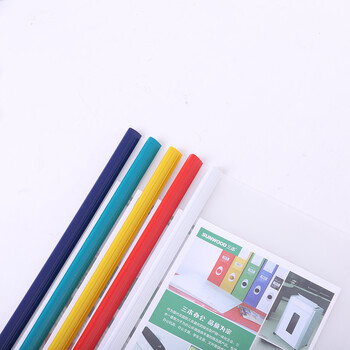 三木（SUNWOOD）10个装 A4 6mm 抽杆报告夹/文件夹 红色Q310