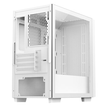 Thermaltake（Tt）启航者F4 白色 Mini小机箱水冷电脑主机（支持MATX主板/钢化玻璃侧透/铁网面板/支持背线）