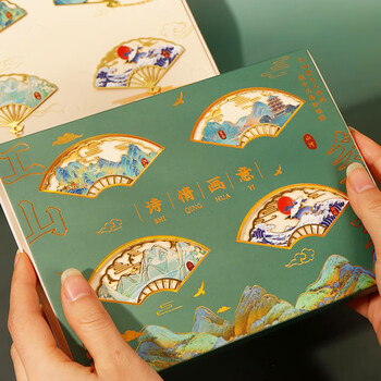 佳茉中国风金属书签毕业故宫文创送学生艺术千里江山图纪念品开学季伴手礼随机发货元宵三八女神妇女节
