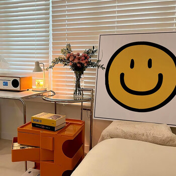 笑脸装饰画ins风鞋柜餐边柜摆画卧室房间挂画直播间画 z1615ins风笑脸