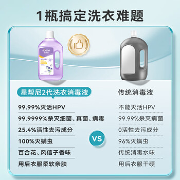 星帮尼hpv洗衣消毒液衣物除菌液杀菌水公用洗衣机专用衣服除真菌清洗剂