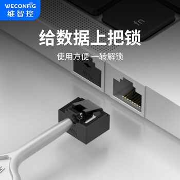 维智控网口锁 网口封堵器 网口防尘塞网线口堵头塞子可拆卸封口塞 内嵌/红色（10个+1把工具） 2-3SNQ