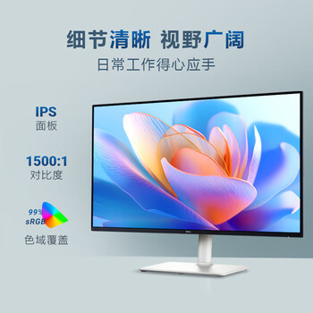 戴尔（DELL）台式笔记本电脑显示器27英寸 2K显示器 IPS屏 硬件级防蓝光 100Hz刷新 内置音箱 旋转升降 S2725DS