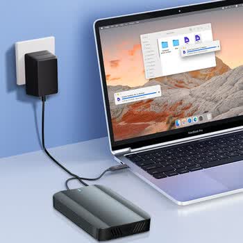 纽曼（Newsmy）6TB 移动硬盘机械 3.5英寸 桌面存储 星瀚3.5系列 Type-C USB3.1 雅青 金属外壳 大容量