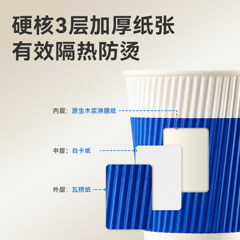 京东京造 纸杯一次性杯子咖啡杯三层加厚食品级办公家用水杯280ml【60只】 京东京造 纸杯一次性杯子咖啡杯三层加厚食品级办公家用水杯280ml【60只】
