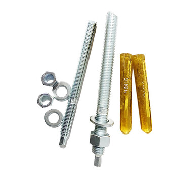 天猴 化学螺栓 化学锚栓 化学膨胀螺丝化学膨胀螺栓锚栓药剂彩锌 10*130（2套）4.8级化学锚栓