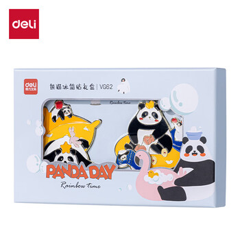 得力(deli)【生日礼物】熊猫冰箱贴礼盒套装金属冰箱贴2只装可爱创意磁贴套装挂件VG62 得力(deli)【生日礼物】熊猫冰箱贴礼盒套装金属冰箱贴2只装可爱创意磁贴套装挂件VG62