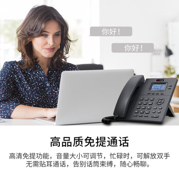 亿家通 IP电话机座机 IP201 VOIP网络电话 呼叫中心话务电话 百兆网口双SIP账号可壁挂 电源供电
