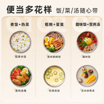 小熊（Bear）电热饭盒加热饭盒蒸饭器可插电自热保温饭盒 1.5L DFH-C15D2