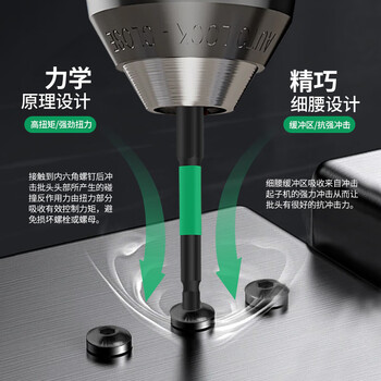 百威狮（BERRYLION）批头内六角全套批头套装电钻螺丝头防滑强磁钨钢电动螺丝刀批头套