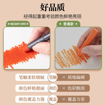 凯兰帝（CARAND'ACHE）瑞士卡达进口6901系列油画棒蜡油性混合粉彩棒学生绘画艺术家级24色开学礼物