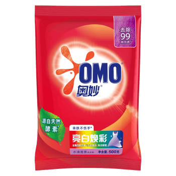 奥妙（OMO）【超值年货】三合一淡雅樱花洗衣凝珠189G+亮白焕彩洗衣粉500G*2