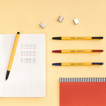 慕那美（monami）进口bic六角刷题圆珠笔1.0mm按动中油笔签字笔复古原子笔书写顺滑01069 黑蓝红3支装