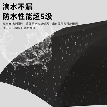 山山自动加固结实抗风折叠防晒伞晴雨两用太阳伞防紫外线遮阳伞16骨黑