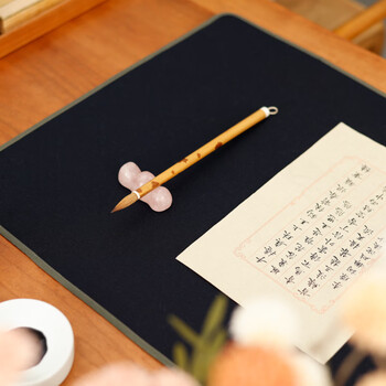 漢墨 羊毛毛毡垫 毛笔书法书画耐磨加厚可水洗画毡蓝色 50*70cm 文房四宝写毛笔字用桌布毛毡布