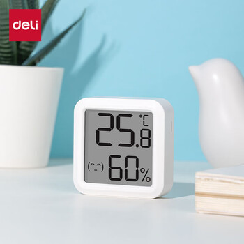 得力(deli)迷你室内温湿度计老人儿童礼物生日礼品 家用室内婴儿房温湿度表 办公用品 白色8845 得力(deli)迷你室内温湿度计老人儿童礼物生日礼品 家用室内婴儿房温湿度表 办公用品 白色8845