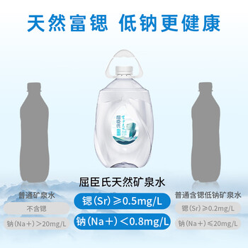 屈臣氏梵净山天然矿泉水富锶低钠弱碱深层大桶水泡茶煲汤4.5L*4桶整箱
