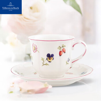 唯宝（Villeroy Boch）德国进口欧式咖啡杯碟套装家用茶杯具简约小花园茶杯碟200ml