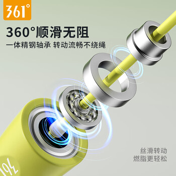 361°跳绳儿童小学生专用中考竞速健身燃脂减肥运动专业训练钢丝绳子