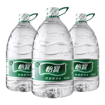 怡宝 饮用水 纯净水6L*3桶装水 整箱装 怡宝 饮用水 纯净水6L*3桶装水 整箱装