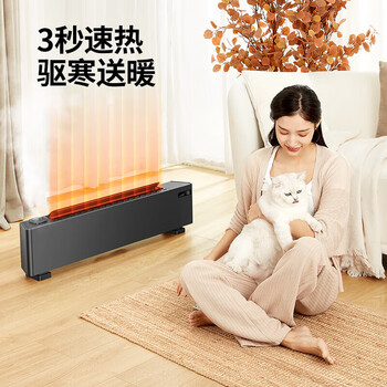 先锋石墨烯踢脚线取暖器雾化加湿智能电暖气速热移动地暖防水电暖器DTJ-T11R-IOT