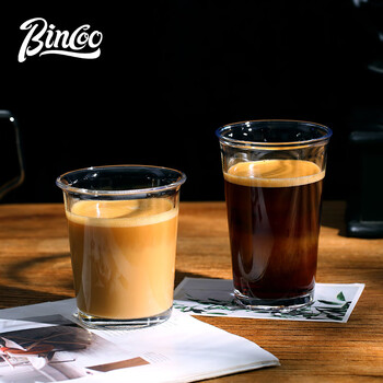 Bincoo冰美式拿铁dirty咖啡杯子冷饮玻璃杯ins风简约家用高档透明
