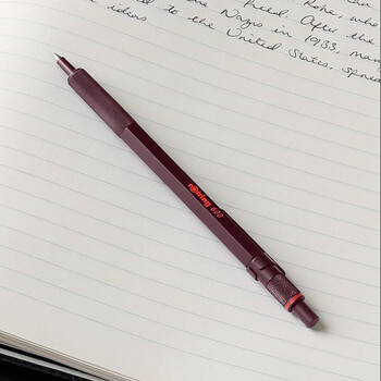 红环（rotring）圆珠笔 高颜值办公用品学生书写绘画制图设计专业文具600系列 安克拉红圆珠笔 黑色笔芯