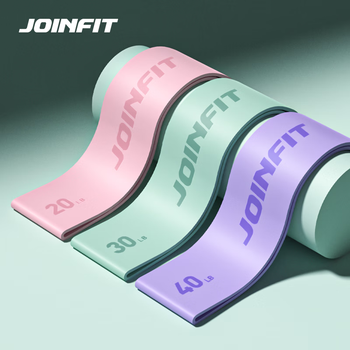 捷英飞（JOINFIT）硅胶弹力圈健身瑜伽翘臀女男训练带 20BL花簇粉 F.R.007A-J