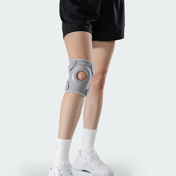 川崎（KAWASAKI）运动护膝跑步跳绳篮球羽毛球膝盖防护防撞护具C3481单只装 银灰