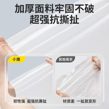 小魔一次性雨衣加厚成人便携雨衣全身防暴雨户外骑行登山徒步雨衣长款