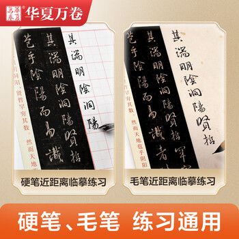 华夏万卷行书近距离临摹字卡碑帖 王羲之圣教序行书书法毛笔练字帖碑帖成人高清墨迹本初学者钢笔硬笔临摹