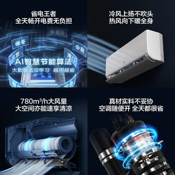 海尔（Haier） 大1匹一级能效壁挂式卧室空调 自清洁 防直吹 挂机 KFR-26GW/E1-1