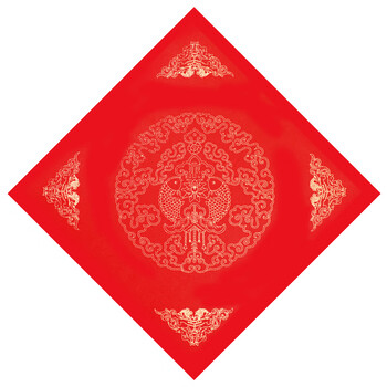 思乐得（SILEDE）斗方空白手写福字春联洒金红色红纸对联描红宣纸 年年有余 34*34cm包/20张/包 JD