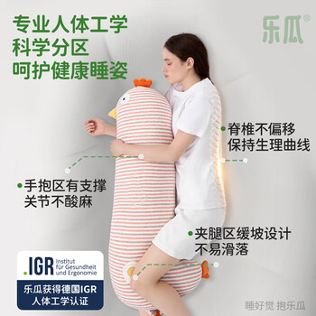 乐瓜睡觉抱枕床上等身长条抱枕蛋黄鸡陪睡玩偶侧睡夹腿枕成人生日礼物