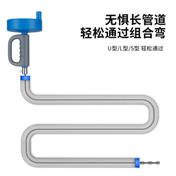 千禧红通马桶下水道疏通神器家用厨房厕所地漏弹簧管道手摇疏通器5米