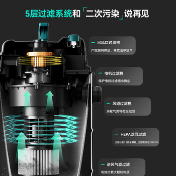 MELNG美菱吸尘器家用1600W大功率商用装修美缝开荒工业干湿吹大吸力吸拖一体强力桶式吸尘机20L大容量T010