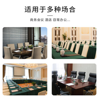 离草 会议夹板板夹垫板A4纸皮质磁吸板夹加厚 4.0mm商务办公会议记录书写板 水墨黑办公用品发票