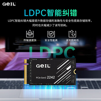 GEIL金邦 512GB SSD固态硬盘M.2接口PCIe 3.0（NVMe协议）2242短板 掌机游戏  P3P系列