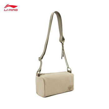 李宁斜挎包男女同款日常通勤时尚百搭桶状单肩包ABDV155