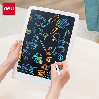 得力（deli）液晶手写板-13.5英寸彩色笔迹儿童写字画画练习板 学生文具 手写板写字板儿童节礼物生日礼物