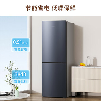 创维185L双门小型家用电冰箱 变频 冷藏冷冻迷你双开门冰箱 租房宿舍小冰箱BCD-185E