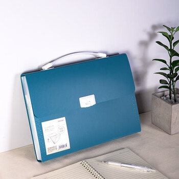 得力(deli)13格A4手提风琴包多层文件夹 乐素系列学生试卷收纳资料册 办公文件保护 小学初中高中 浅蓝72593 得力(deli)13格A4手提风琴包多层文件夹 乐素系列学生试卷收纳资料册 办公文件保护 小学初中高中 浅蓝72593