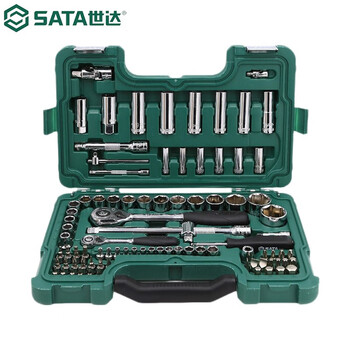 世达(SATA)88件6.3x12.5MM系列棘轮扳手套筒组套汽修工具09013 世达(SATA)88件6.3x12.5MM系列棘轮扳手套筒组套汽修工具09013