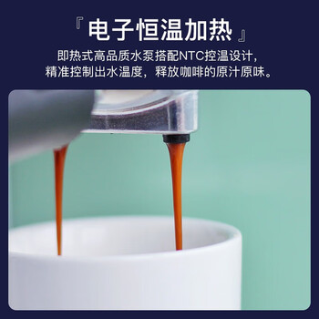 MAXIM’S  DE PARIS马克西姆/凡尔纳Verne意式复古压力式家用咖啡机全半自动打奶泡 浅杉绿