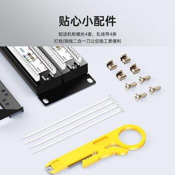 SK-LINK 六类48口网络配线架 CAT6类19英寸机架式1U非屏蔽机柜工程级镀金理线架网线梳理器 SK-P6-48 SK-LINK 六类48口网络配线架 CAT6类19英寸机架式1U非屏蔽机柜工程级镀金理线架网线梳理器 SK-P6-48