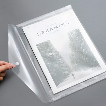 晨光（M&G）A4白色透明纽扣袋按扣袋学生试卷收纳档案袋资料整理收纳袋ADM929H6 10个/包