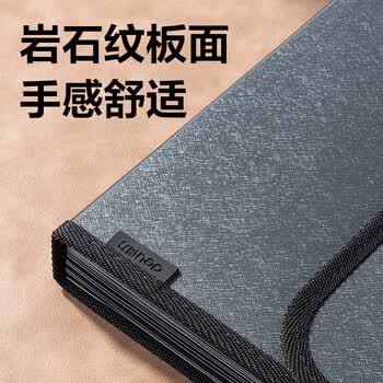 得力（deli）A4/13格软手柄手提文件包/风琴包  学生办公资料文件保护试卷资料收纳袋 单只大容量 蓝色5556